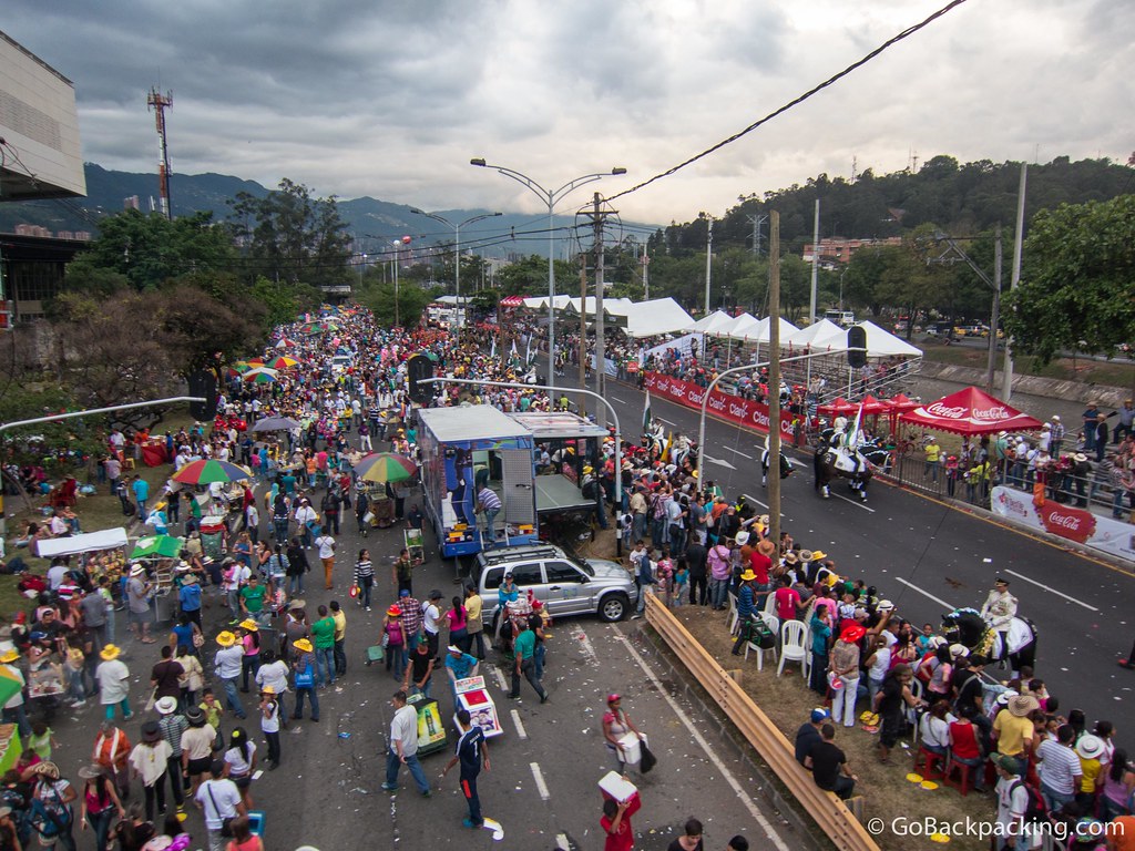 The view to the south, as the parade wraps up