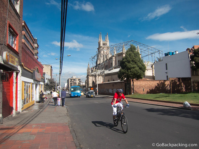 Lourdes Church in barrio Chapinero Alto near my hostel