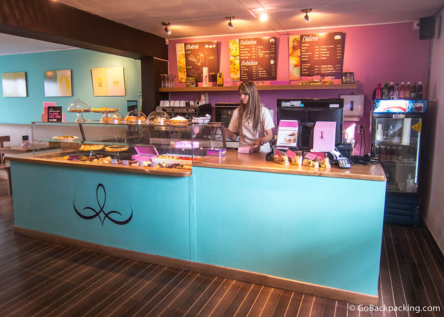 Inside the colorful French pastry shop