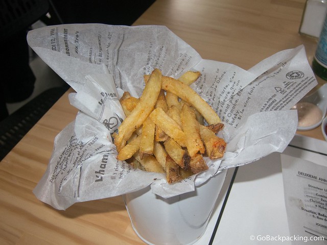 Fries with truffle oil, ooh la la!